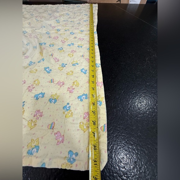 Vintage Care Bears Yellow Quilt Baby Blanket / Crib Blanket - Picture 4 of 11